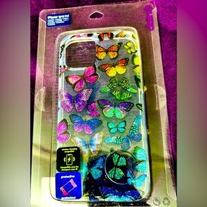 NIP~IPhone 12/12Pro Hard Protective Case. Glitter and Butterflies 🦋